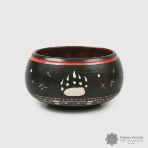 Bear Paw, Sun, Moon & Stars Bowl by Native Artist Patrick Leach