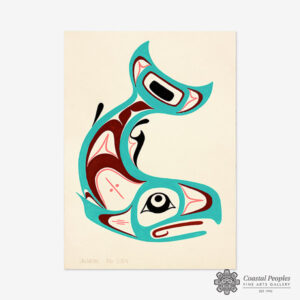 Salmon Original Painting by Native Artist Adonis David