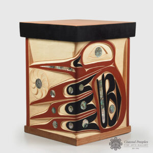 Wood Hummingbird Bentwood Box by Native Artist Guy Louie Jr.