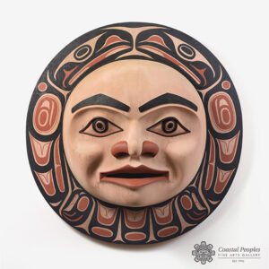Wood Moon Mask by Native Artist Jim Charlie