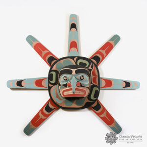 Wood Sun Mask by Native Artist Trevor Hunt
