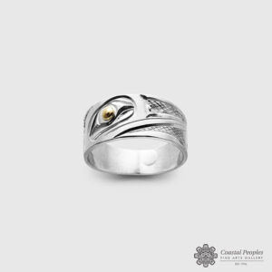 Silver and Gold Hummingbird Ring by native Artist Corrine Hunt