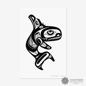 Killerwhale (Black) Original Painting by Native Artist Adonis David