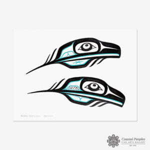 Raven Feathers Original Painting by Native Artist Adonis David