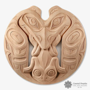 Raven & Frog panel by Haida Indigenous artist Don Yeomans